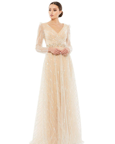 Long Sleeve Formal Evening Dress