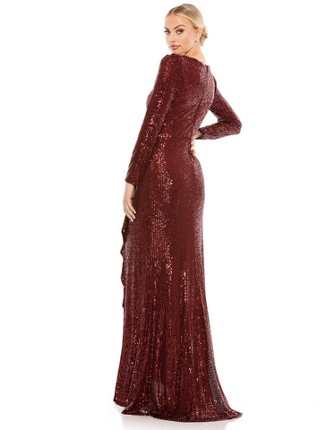 Prom Long Sleeve High Low Dress