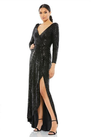 Prom Long Sleeve High Low Dress