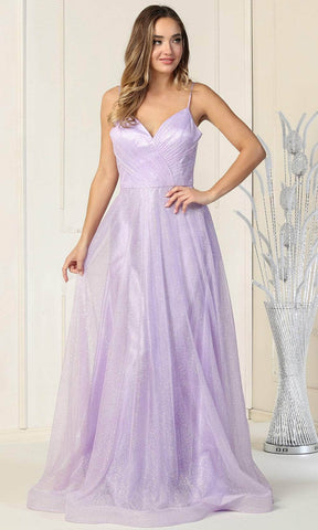 Robe de soirée sans manches en tulle pailleté à décolleté cache-cœur