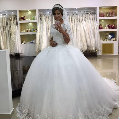 Vestidos de novia modernos con encaje | Vestidos de novia de princesa