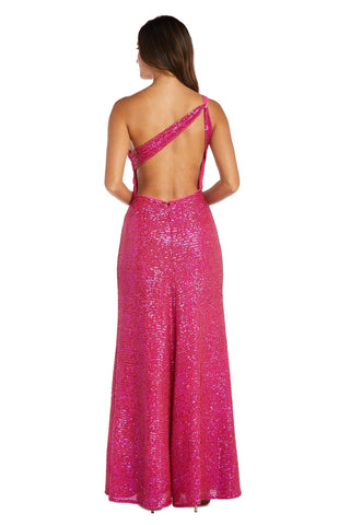 Long One Shoulder Prom Dress