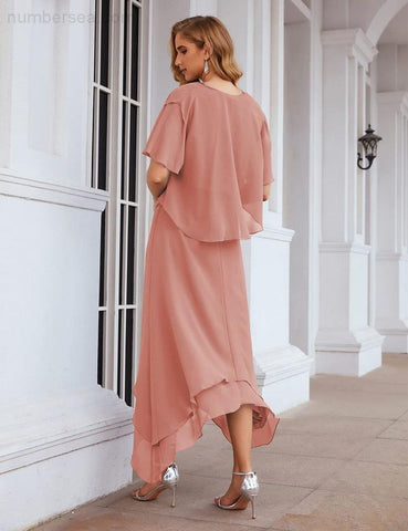 Robe de mariée grande taille en mousseline Sunnderly avec veste, idéale pour les cérémonies de mariage (SY28073) 