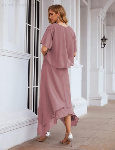 Robe de mariée grande taille en mousseline Sunnderly avec veste, idéale pour les cérémonies de mariage (SY28073) 