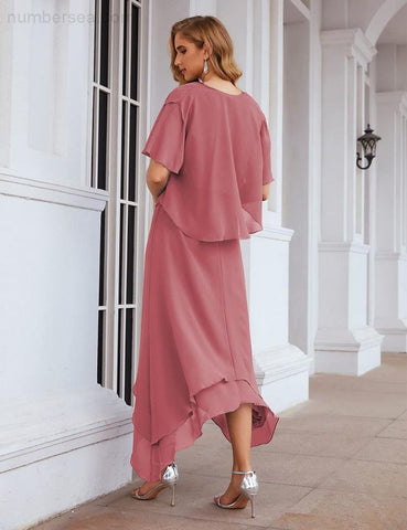 Robe de mariée grande taille en mousseline Sunnderly avec veste, idéale pour les cérémonies de mariage (SY28073) 