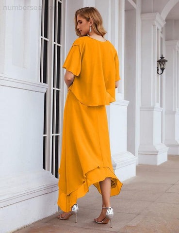 Robe de mariée grande taille en mousseline Sunnderly avec veste, idéale pour les cérémonies de mariage (SY28073) 