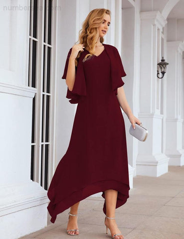 Robe de mariée grande taille en mousseline Sunnderly avec veste, idéale pour les cérémonies de mariage (SY28073) 