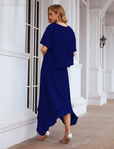 Robe de mariée grande taille en mousseline Sunnderly avec veste, idéale pour les cérémonies de mariage (SY28073) 