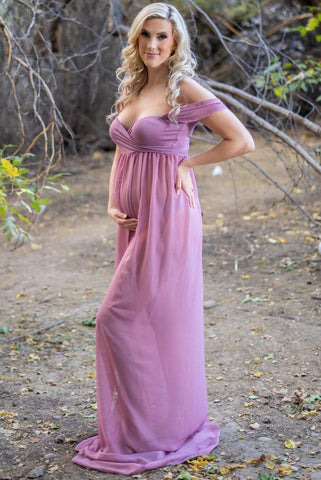 Off The Shoulder Maternity Dresses For Baby Shower