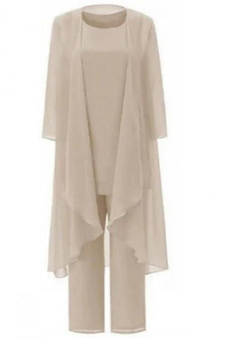 Pantsuit Mother of the Bride Dress Plus Size Elegant Chiffon Bridesmaid Dress