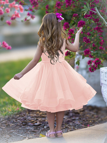 Ball-Gown/Princess Tulle Knee-length Flower Girl Dress