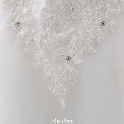 Princess Sweetheart Tulle Wedding Dress With Lace