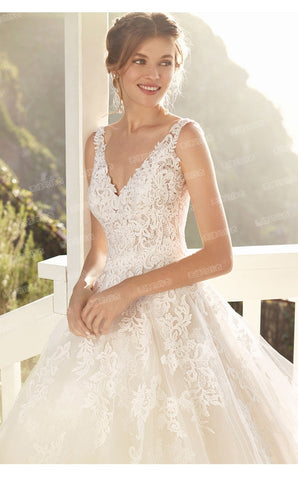 Robe de mariée Baoleely de luxe, sexy, col en V, traîne, dos nu, robe de bal, princesse, dos nu, taille personnalisée