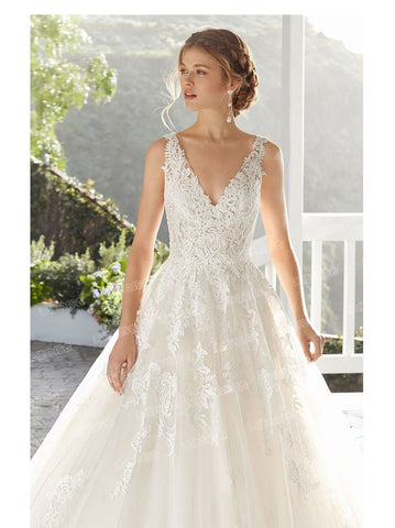 Robe de mariée Baoleely de luxe, sexy, col en V, traîne, dos nu, robe de bal, princesse, dos nu, taille personnalisée