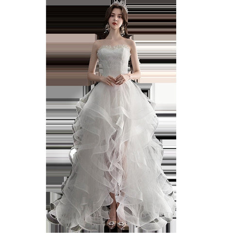 Robe de mariée Baoleely, nouvelle collection, courte, longue, dos nu, sans bretelles, avec traîne, sur mesure, taille L