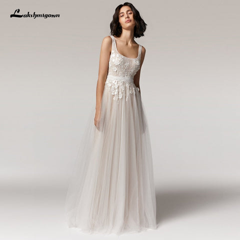 Baoleely Robe de mariée vintage en dentelle pour femme, tenue de plage, d'été, col en V, sexy, style bohème, dos nu