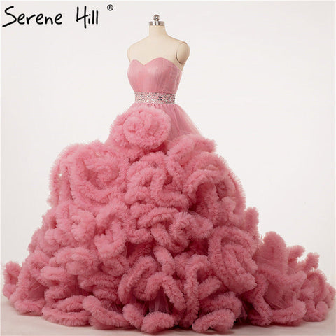 Robe de mariée enceinte, duveteuse, en cristal bordeaux, style nuage, HA2004