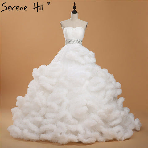 Robe de mariée enceinte, duveteuse, en cristal bordeaux, style nuage, HA2004