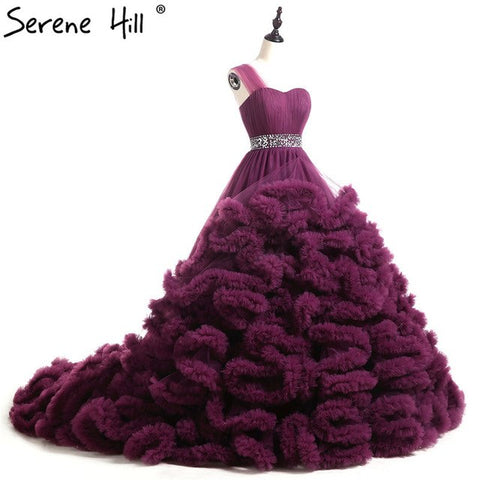 Robe de mariée enceinte, duveteuse, en cristal bordeaux, style nuage, HA2004