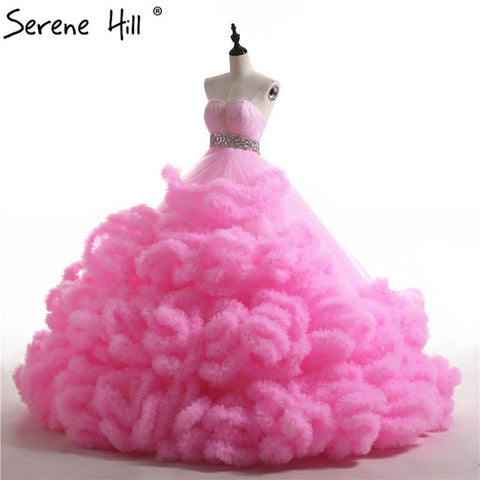 Robe de mariée enceinte, duveteuse, en cristal bordeaux, style nuage, HA2004