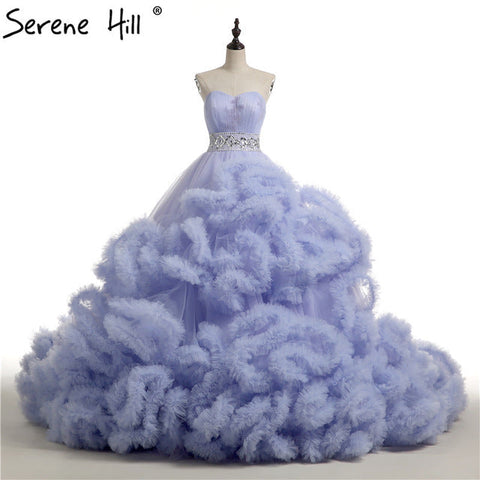 Robe de mariée enceinte, duveteuse, en cristal bordeaux, style nuage, HA2004