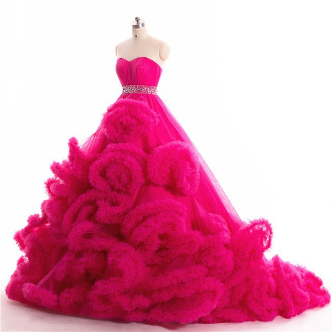 Robe de mariée enceinte, duveteuse, en cristal bordeaux, style nuage, HA2004