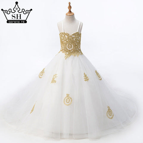 Photography Pageant Dresses For Girls Appliques Flower Ball Gowns Communion Dresses HTA0010