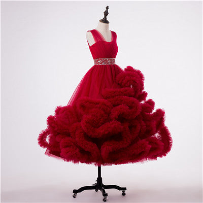 On Sale No Return No Refund  Rushed Girls Pageant Dresses Cloud Flower Girl Dresses Custom Made HTA0001