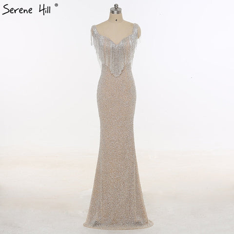 Luxury Full Beading Long Mermaid Evening Dresses LA6290