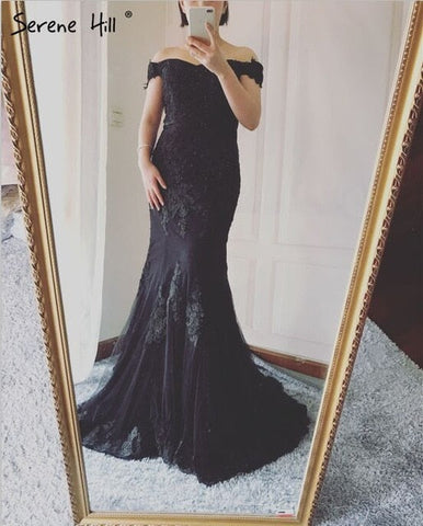 On Sale No Return No Refund Mermaid Lace Sexy Diamond Evening Gowns LA6018