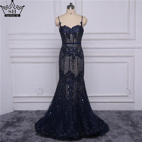 On Sale No Return No Refund Mermaid Lace Elegant Evening Dresses Evening Party LA6105