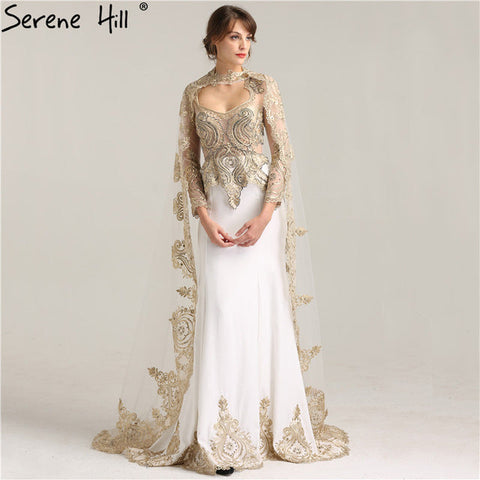 Robe de soirée sirène à manches longues et bonnet, en solde, sans retour ni remboursement, LA6271