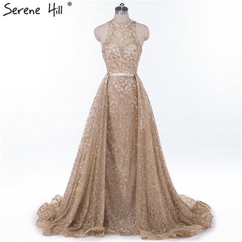 O-Neck Crysta Fashion Tulle Evening Gowns LA6279