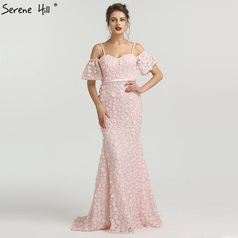 Robe de soirée sirène sexy sans bretelles, manches courtes, broderies de perles, LA6519