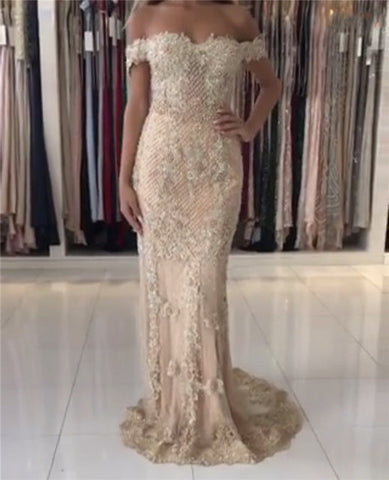 En solde, aucun retour ni remboursement. Robe de soirée sirène rose à col bateau et dentelle poires diamant LA6560