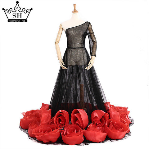 Photographie de grossesse Robe de soirée sexy transparente Robe de soirée longue