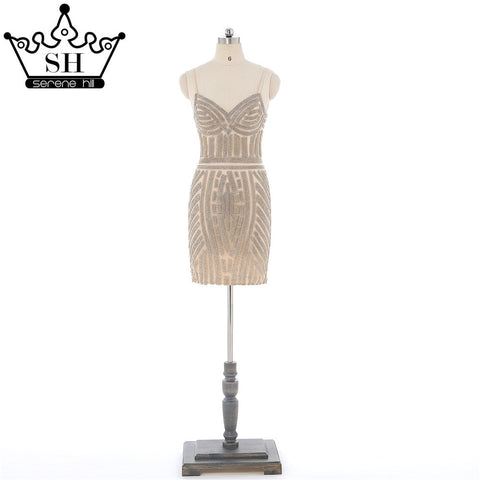 En solde, aucun retour, aucun remboursement. Vente Robe de soirée courte en cristal doré, robe de soirée longue en tulle de couleur LA6050