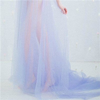Robe de soirée bleue transparente à manches longues, taille personnalisée, grande taille HA2098