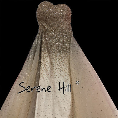 Dubai Design Full Crystal Evening Dresses Off Shoulder Mermaid LA6637