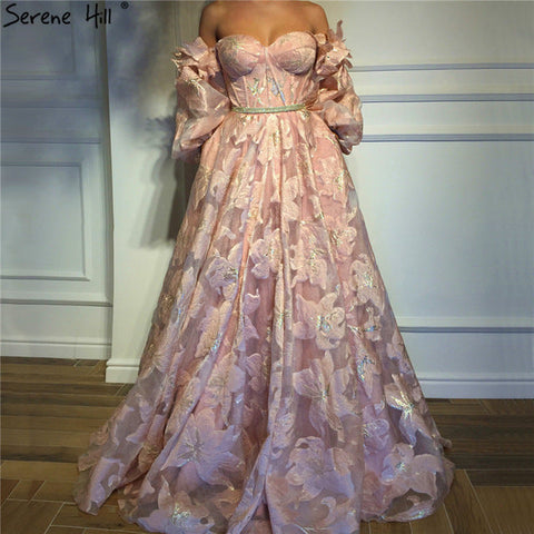 En solde, aucun retour ni remboursement. Robes de soirée à épaules dénudées, robes de soirée de plage fleuries faites à la main, LA60705