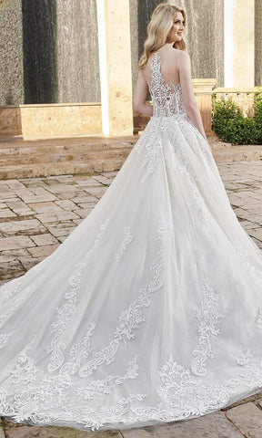 Glittered Tulle A Line Wedding Gown