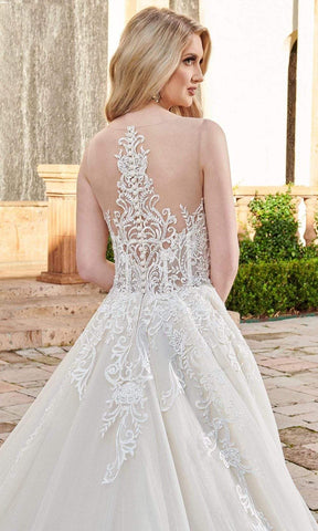 Glittered Tulle A Line Wedding Gown