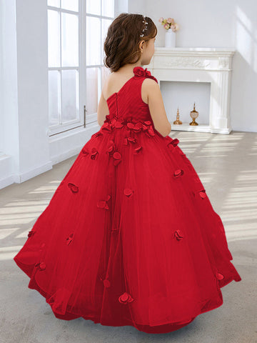 Ball-Gown/Princess Tulle Floor-length Flower Girl Dress