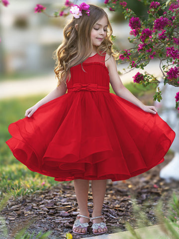 Ball-Gown/Princess Tulle Knee-length Flower Girl Dress