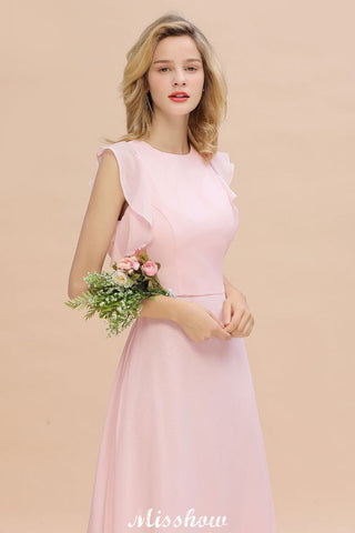 Romantic Sleeveless aline Bridesmaid Dress Garden Floor Length Simple Wedding Dress