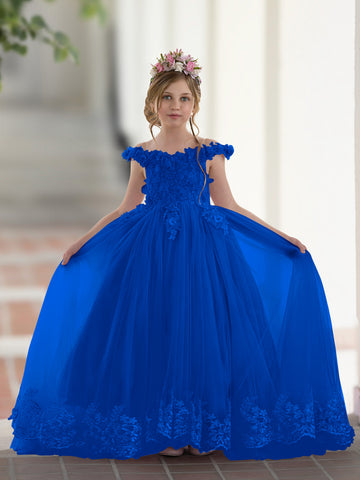 Ball-Gown/Princess Lace Sweep Train Pink Birthday Dress