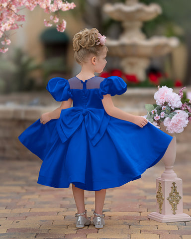 Ball-Gown/Princess Satin Knee-length Flower Girl Dress