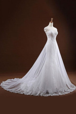 Sequine Appliques Tulle Pretty Mermaid Elegant Wedding Dresses