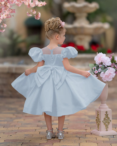 Ball-Gown/Princess Satin Knee-length Flower Girl Dress