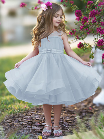 Ball-Gown/Princess Tulle Knee-length Flower Girl Dress
